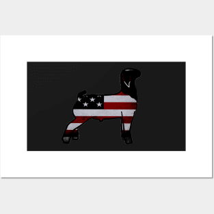 American Flag Market Goat - NOT FOR RESALE WITHOUT PERMISSION Posters and Art